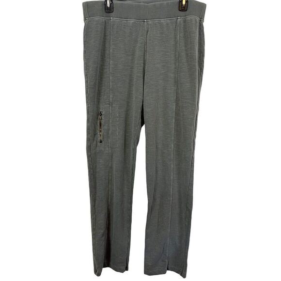 XCVI Womens Gray Knit Cargo Pull On Athleisure Tapered Leg Pants Stretch sz XL - Picture 1 of 16